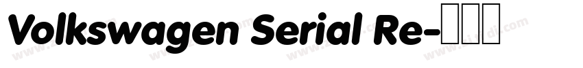 Volkswagen Serial Re字体转换